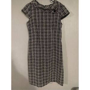 Karin Stevens Black And White Sheath Dress Size 8